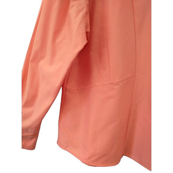 SOLD_SOLD_SOLD!!  Coldwater Creek Blouse Peplum No Iron Peach Cotton Blend - XL - Picture 6 of 9
